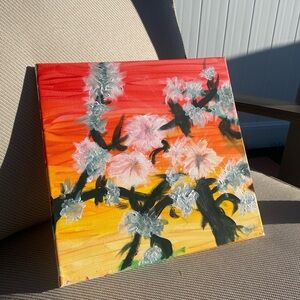 Handmade Blooming Flower Painting